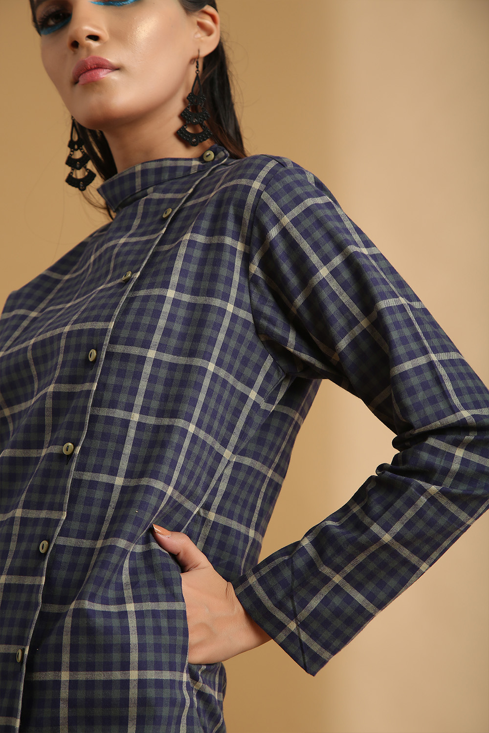 brushed cotton shirt dress Brushed Button Down Shirtdress